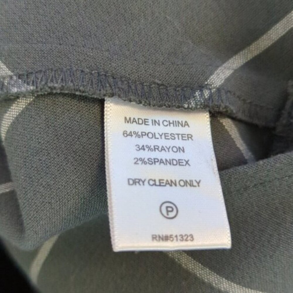 1. State gray plaid georgette sleeveless blouse - Picture 5 of 5